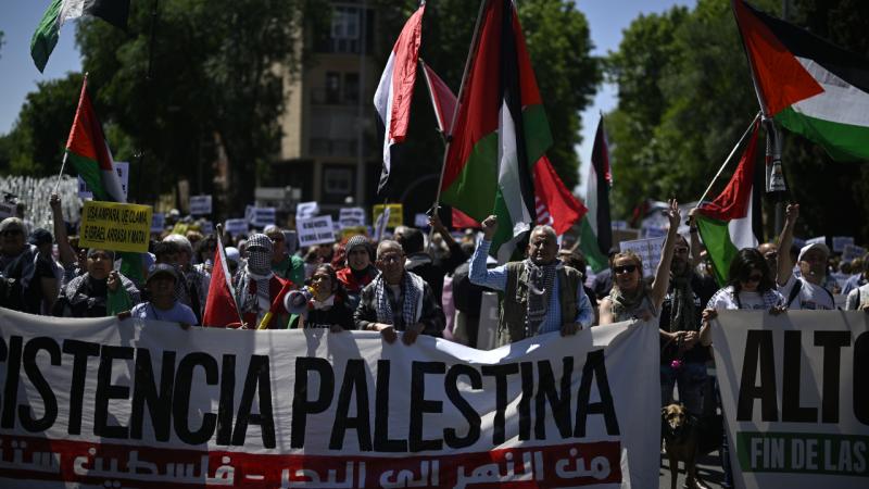 İspanya'da Binlerce Kişi Filistin Için Yürüdü333