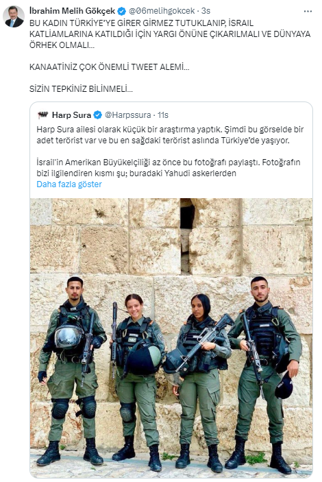 Melih Gökçek Israil Ordusu