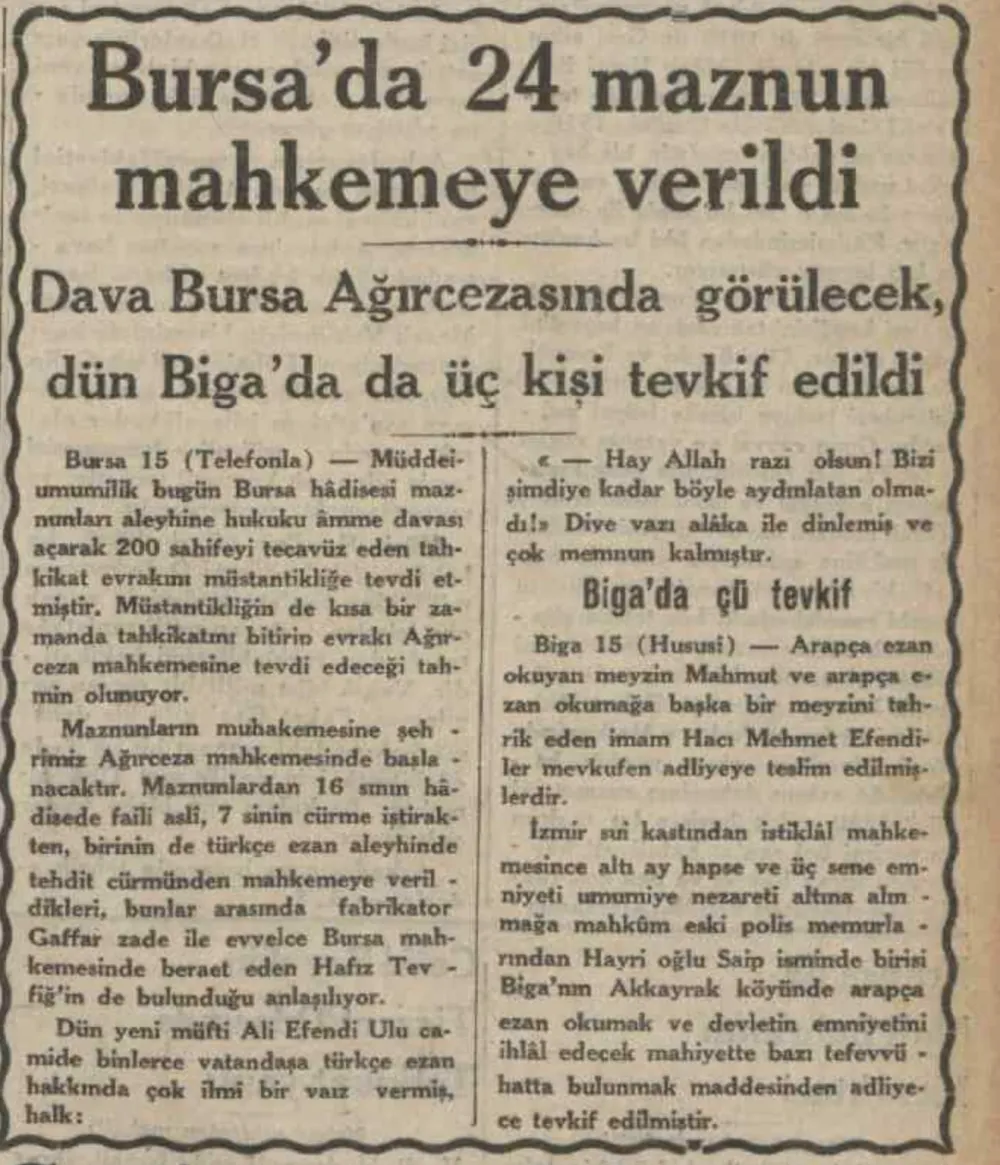 Bursa Da 24 Maznun Mahkemeye Verildi