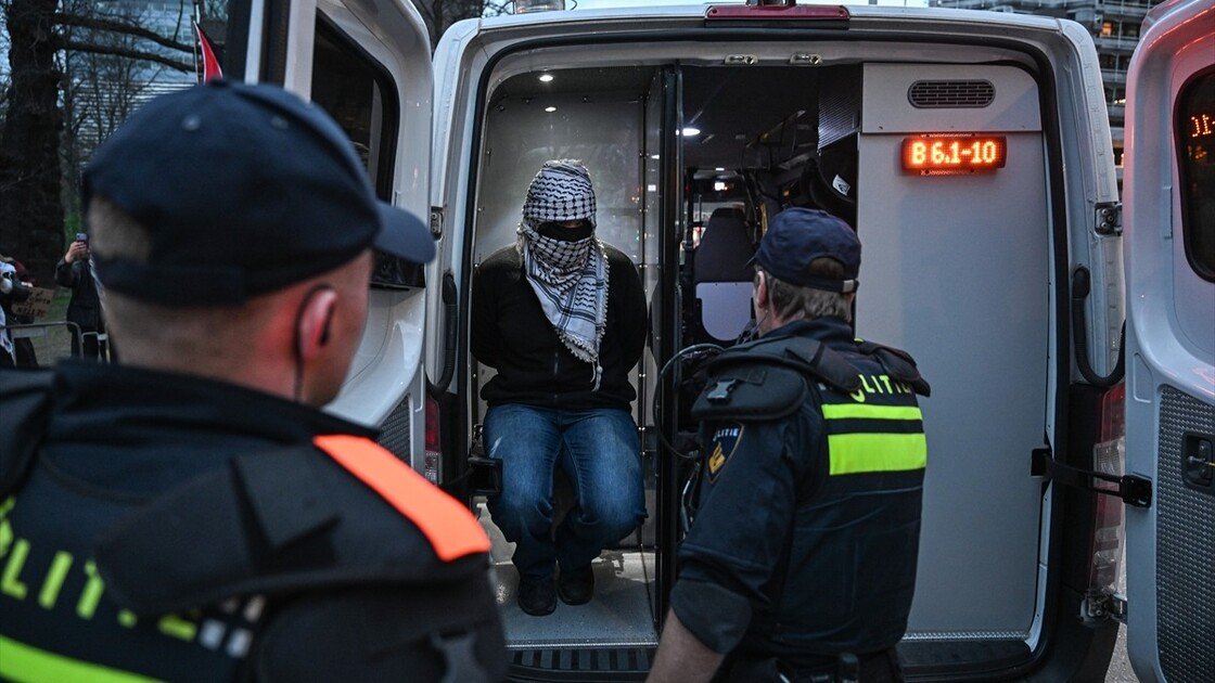 Hollanda’da Filistin Ve Lübnan'a Destek Gösterisine Polis Müdahalesi 88