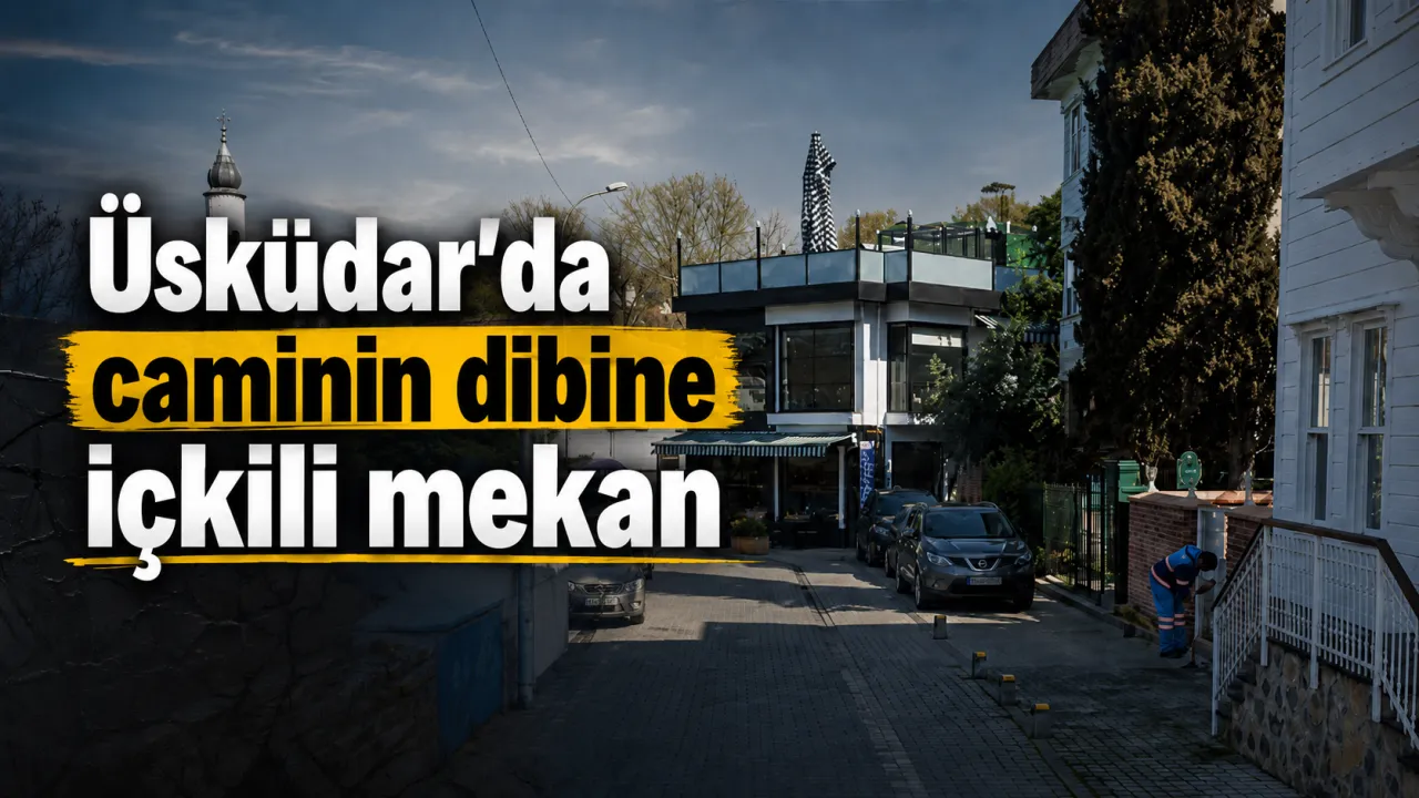 Üsküdar'da caminin dibine bar işletmesi