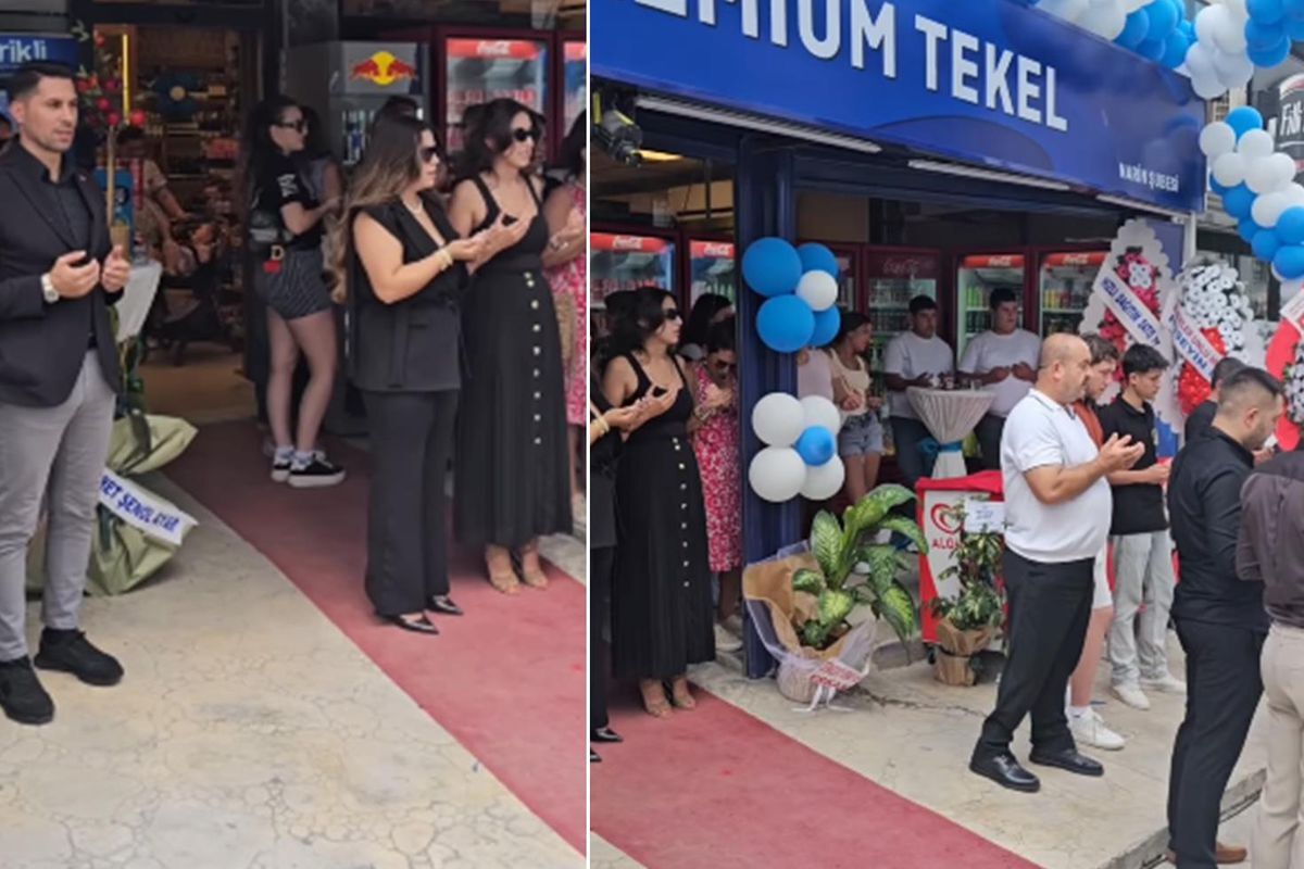 Tekel bayisi dualarla açıldı: Siz dinle alay mı ediyorsunuz?