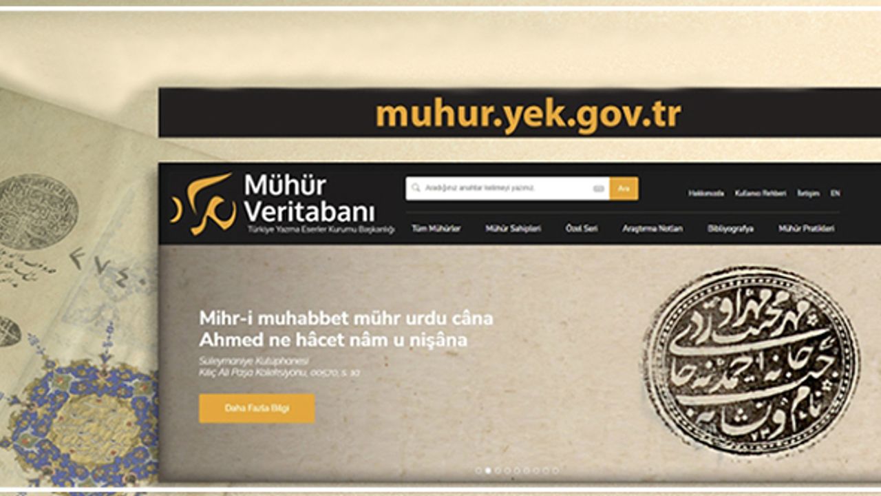 802 mührü içeren 'Mühür Veritabanı' hizmete açıldı