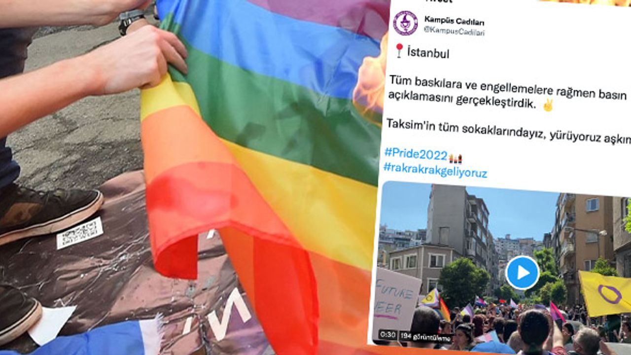 LGBT’li sapıklar yasağa rağmen Taksim’de toplandı