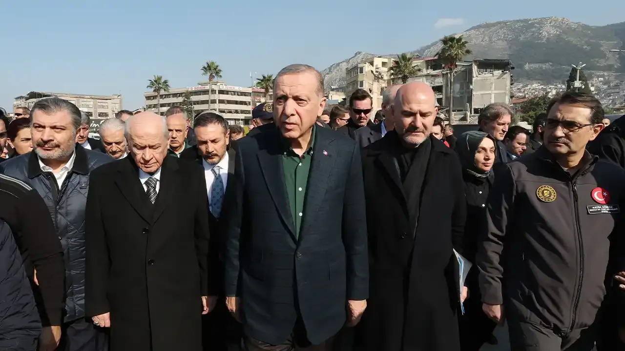 Erdoğan ve Bahçeli, Hatay’a gitti