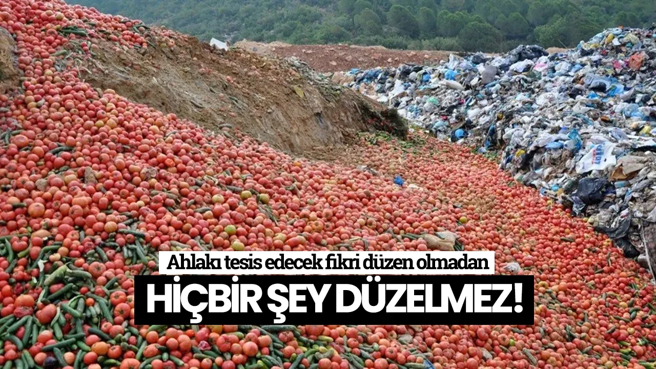 Market çalışanları kasalarca domatesi çöpe döktü