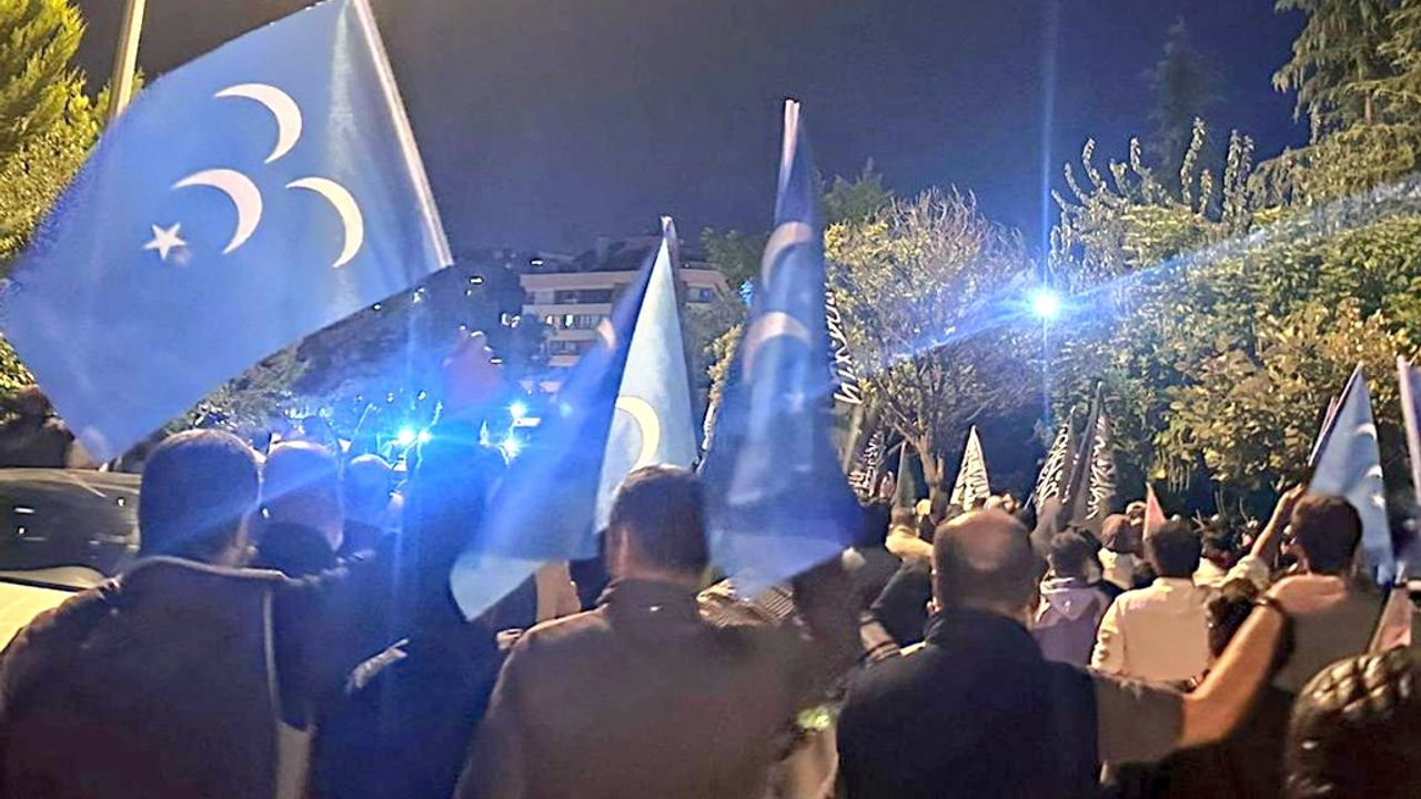 ABD Konsolosluğu önünde Sumud Filosu'na destek