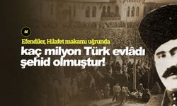 "Efendiler, Hilafet makamı uğrunda kaç milyon Türk evlâdı şehid olmuştur!"