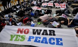 Güney Kore'de ABD ile ortak askeri tatbikata karşı protesto gösterisi düzenlendi