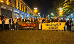 Siyonist İsrail'in Filistin'e saldırıları Trabzon'da protesto edildi