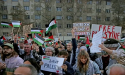 Hırvatistan'da Filistin'e destek gösterisi
