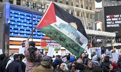 ABD'nin siyonist İsrail'e desteği, New York'ta protesto edildi