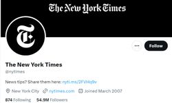 X, Filistin hakkında yalan bilgi yayan New York Times'ın 'doğrulama rozetini' kaldırdı