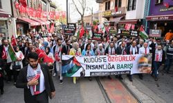 Bursa'da Filistin'e destek" yürüyüşü düzenlendi