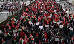Ankara'da Gazze'ye destek yürüyüşü
