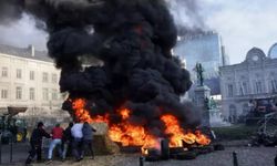 Avrupa'nın göbeğinde çiftçi öfkesi: Brüksel sokakları savaş alanına döndü