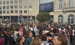 Brüksel’de İsrail protestosu