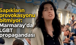 Sapıkların provokasyonu bitmiyor: Marmaray'da LGBT propagandası