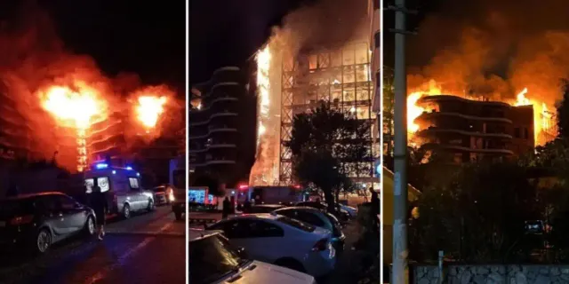 İzmir Narlıdere'de büyük yangın!
