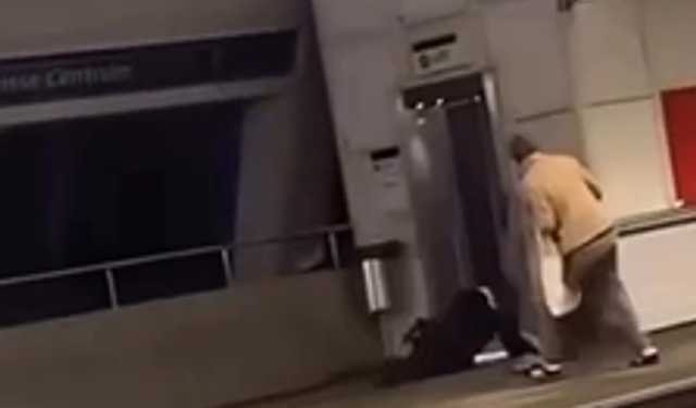 Hollanda'da Müslüman kadını taciz ederek kovalayan polis yere kapaklandı