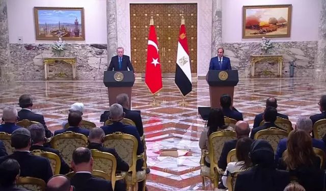 Erdoğan ve Sisi'den açıklama: "Ortak gündemimiz Filistin"