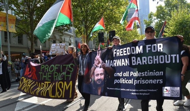 Avustralya'da 'Filistinli Esirler Günü' sebebiyle protesto düzenlendi