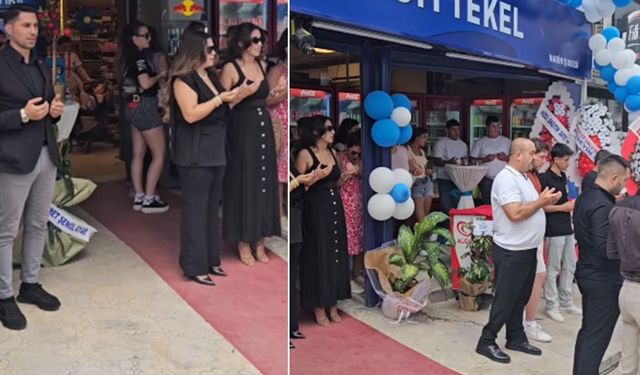 Tekel bayisi dualarla açıldı: Siz dinle alay mı ediyorsunuz?