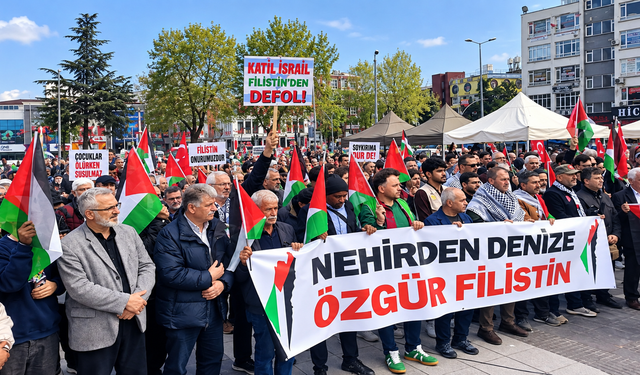 Sakarya’da Gazze için nöbet sürüyor
