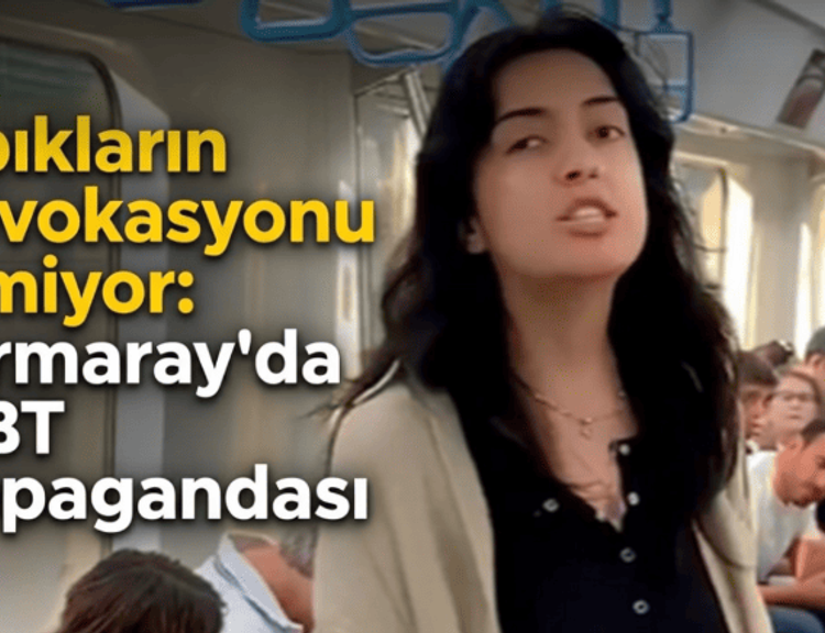 Sapıkların provokasyonu bitmiyor: Marmaray'da LGBT propagandası
