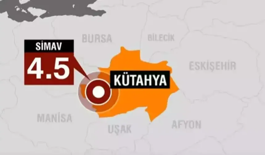 Kütahya'da 4,6 büyüklüğünde yeni deprem