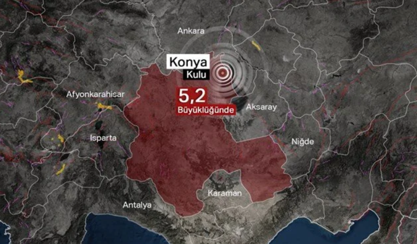 Konya'da 5,2'lik deprem