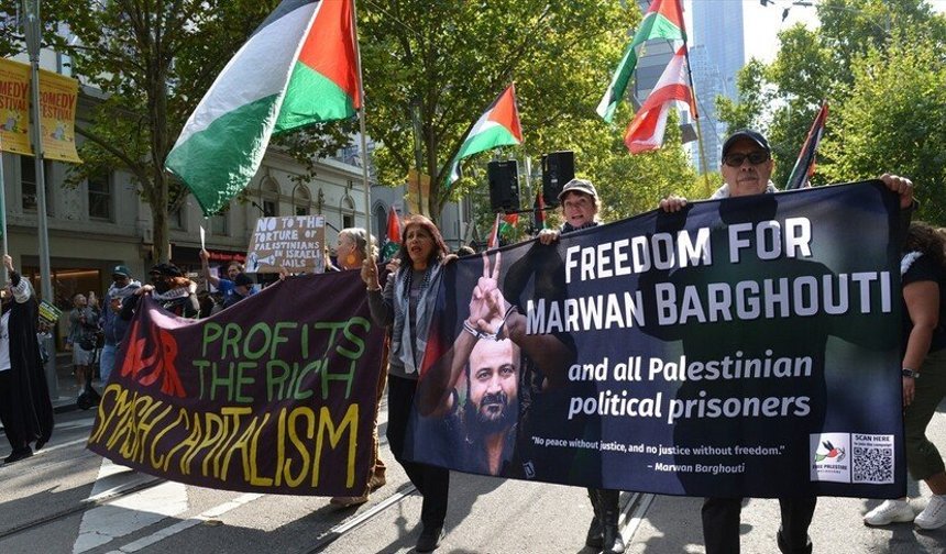 Avustralya'da 'Filistinli Esirler Günü' sebebiyle protesto düzenlendi