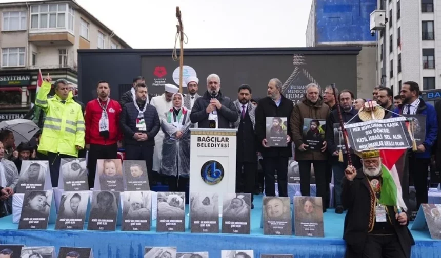 Üsküdar'da İsrail'in Filistinli esirleri hedef alan 'idam yasası' protesto edildi