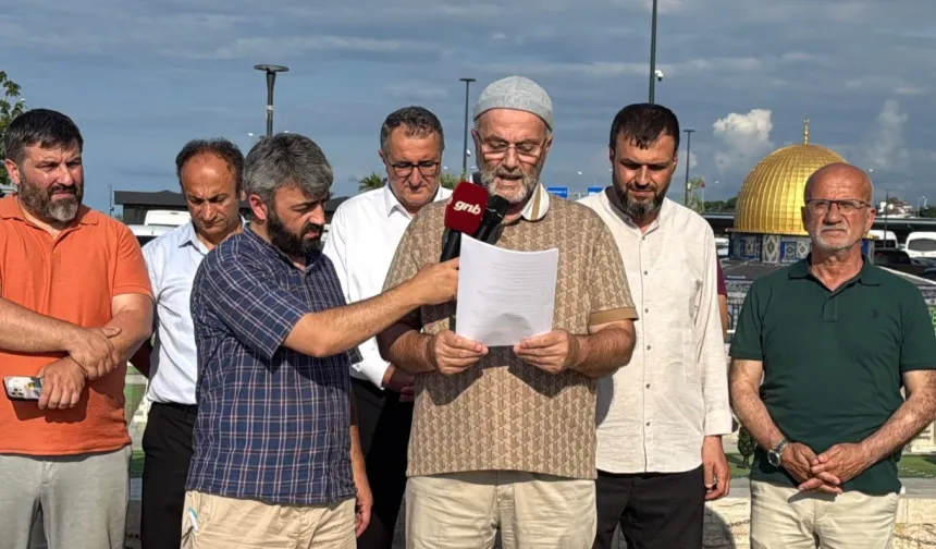 Trabzon'da Mescid-i Aksa'ya yönelik saldırılar protesto edildi