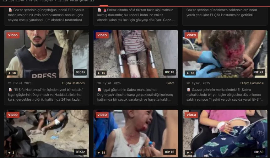 Terörist İsrail'in soykırım suçları dijital arşivde toplandı